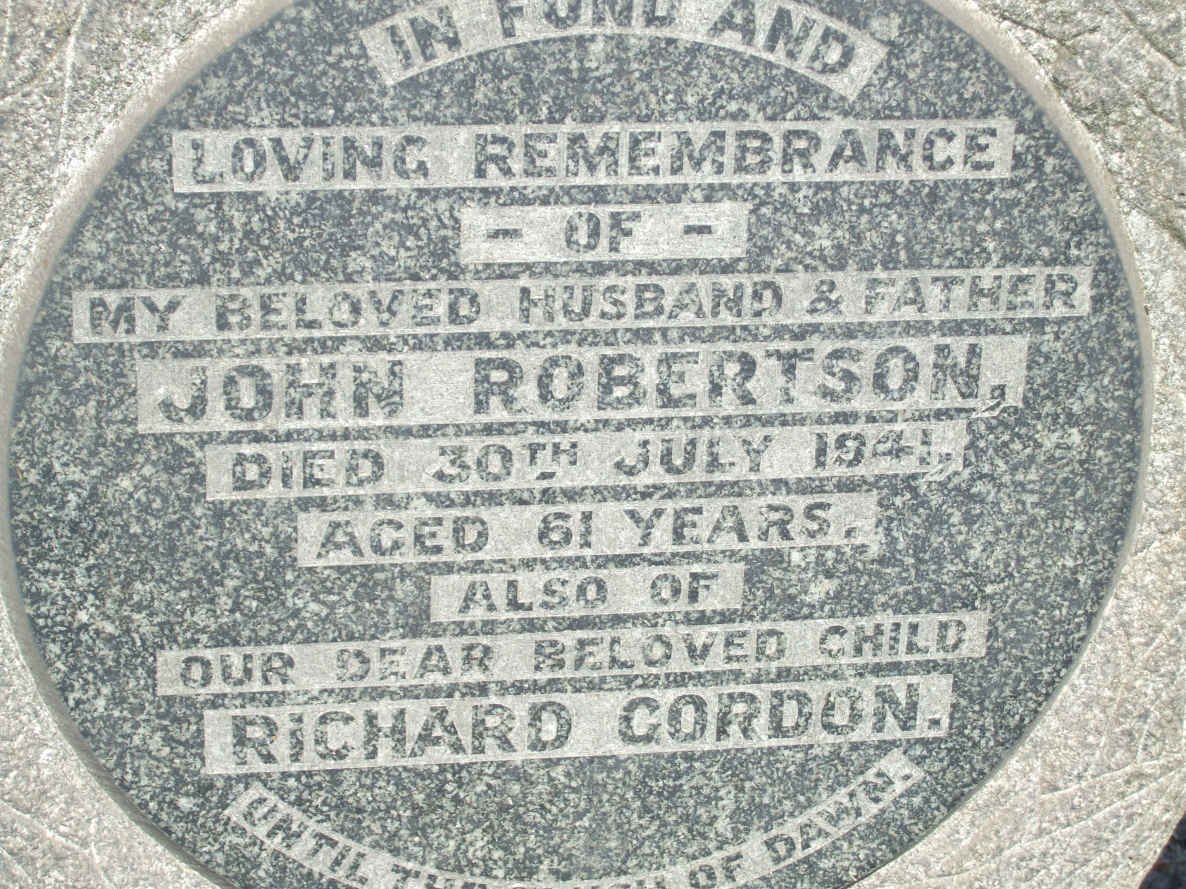 ROBERTSON John -1941 :: GORDON Richard ?
