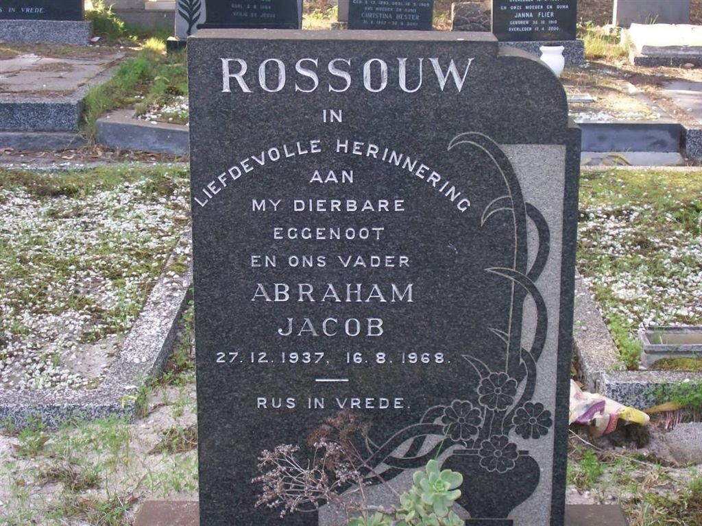 ROSSOUW Abraham Jacob 1937-1968