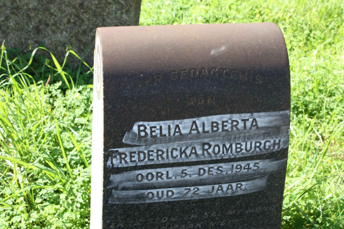 ROMBURGH Belia Alberta Fredericka -1945
