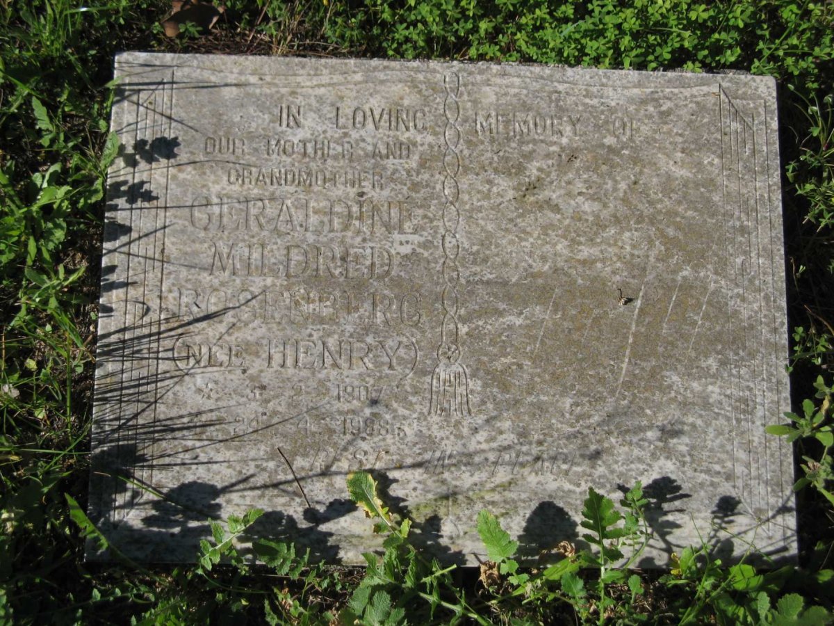 ROSENBERG Geraldine Mildred nee HENRY 1907-1988