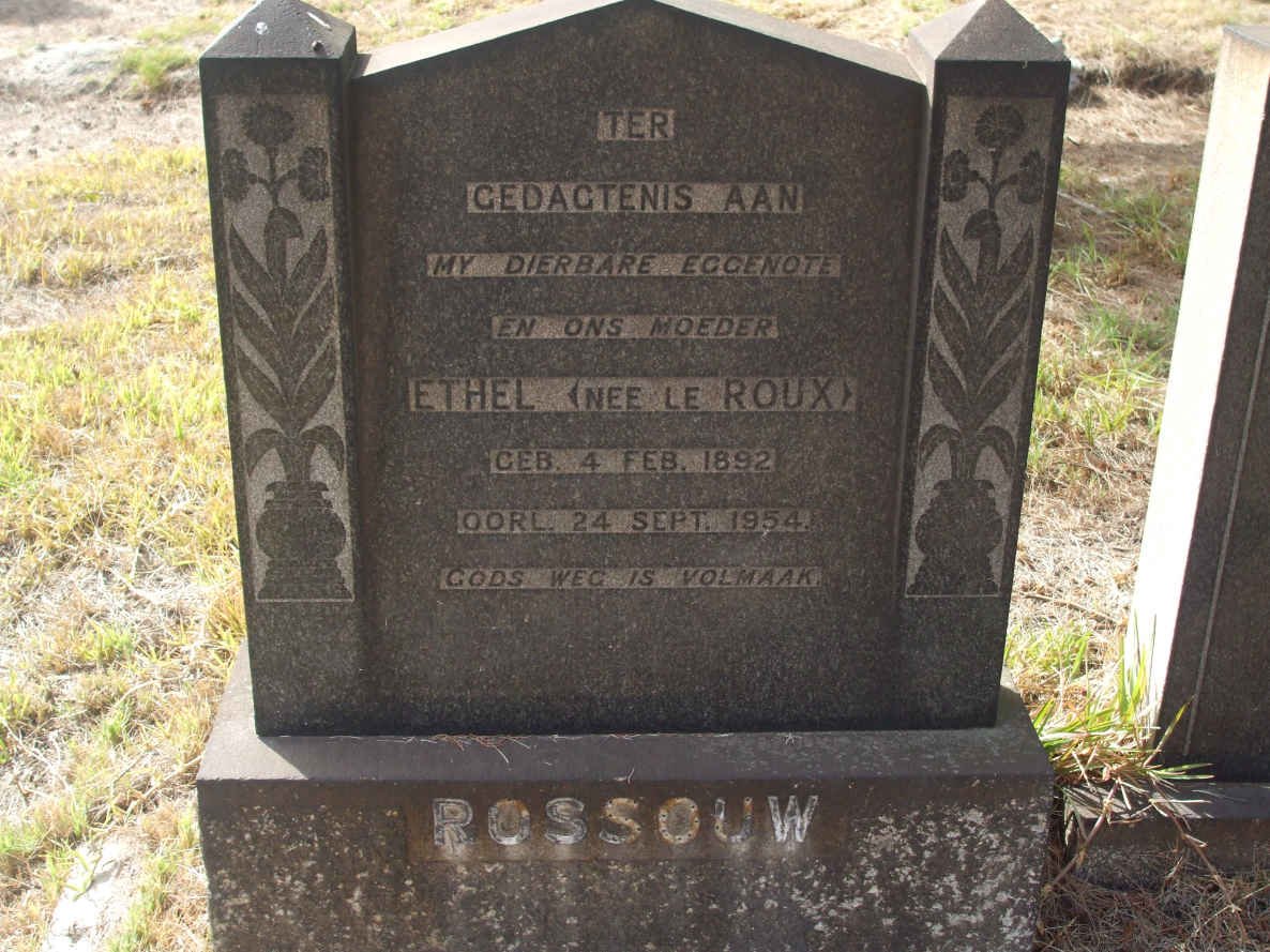 ROSSOUW Ethel nee LE ROUX 1892-1954