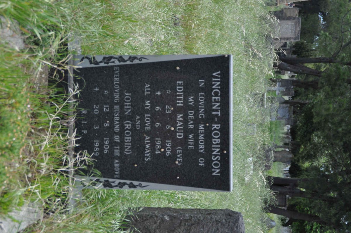 ROBINSON John, VINCENT 1906-1989 &amp; Edith Maud 1906-1984