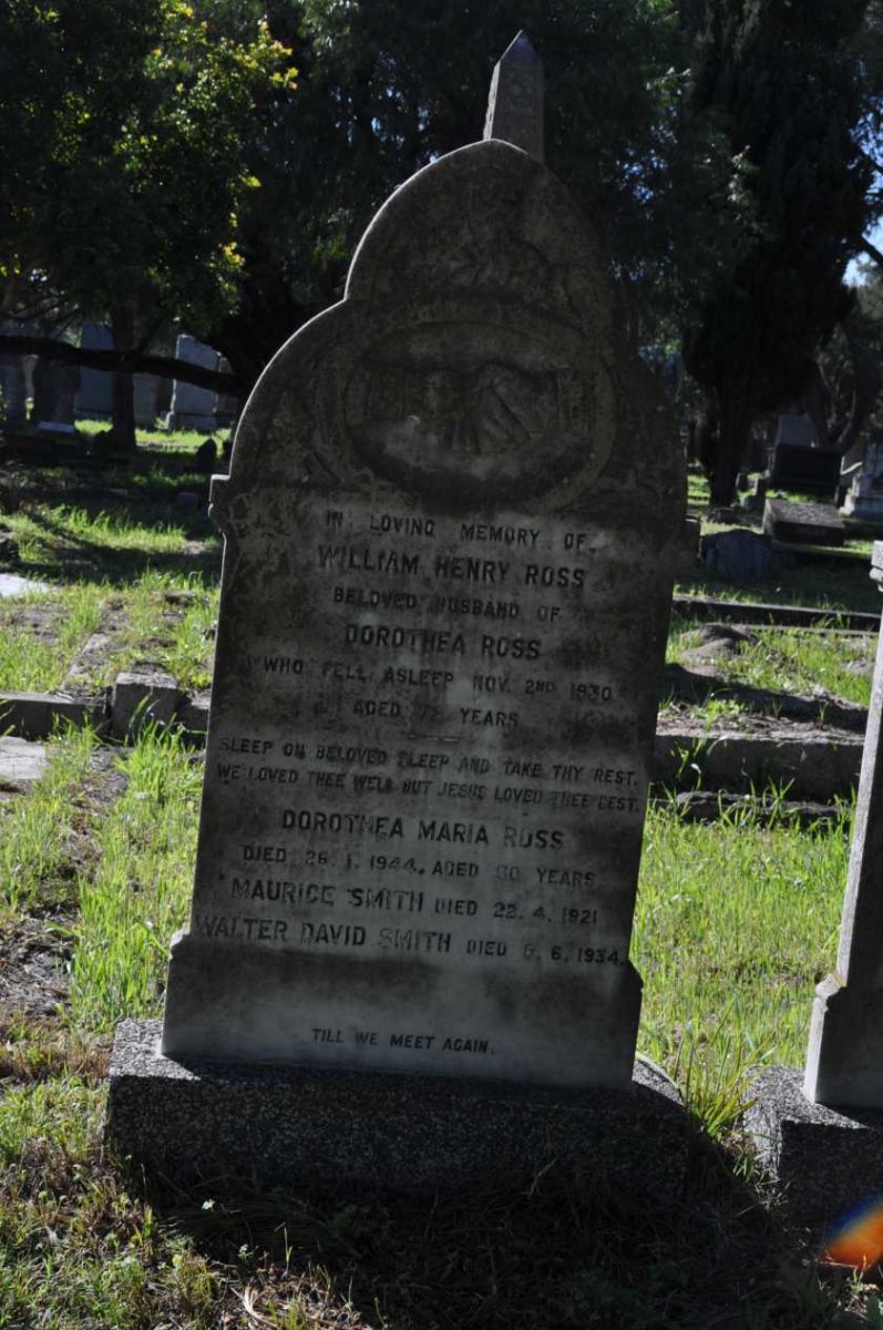 ROSS William Henry -1930 &amp; Dorothea Maria -1944 :: SMITH Maurice -1921 :: SMITH Walter David -1934