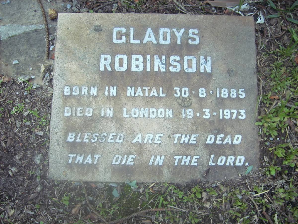 ROBINSON Gladys 1885-1973