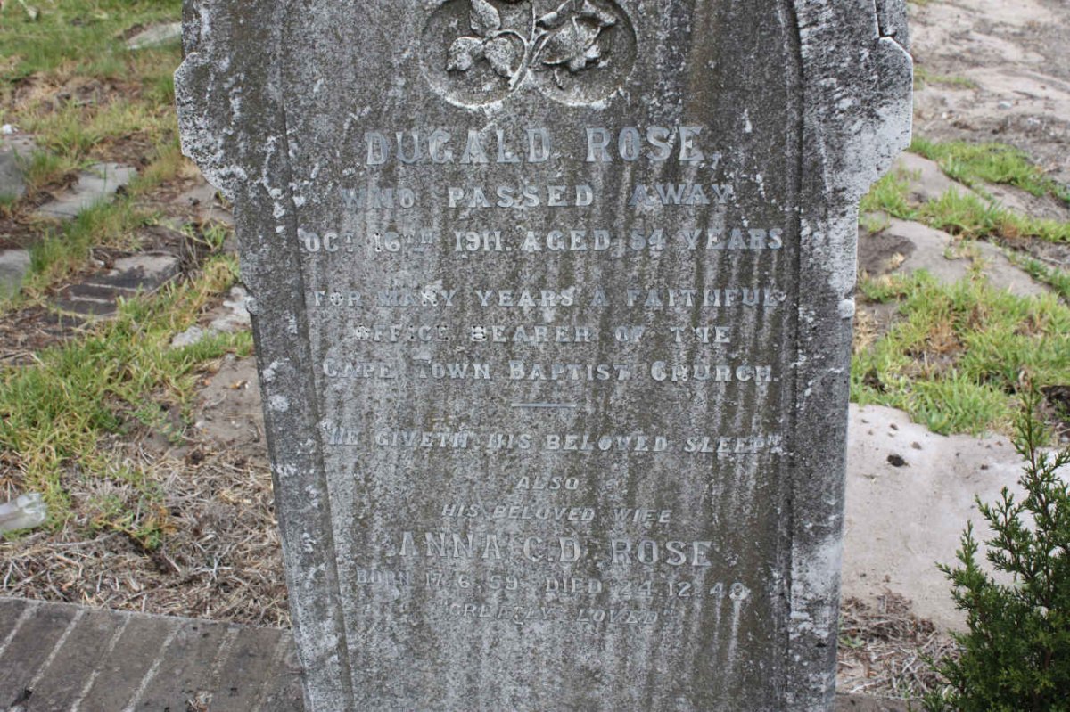 ROSE Dugald -1911 &amp; Anna C.D. 1859-1940