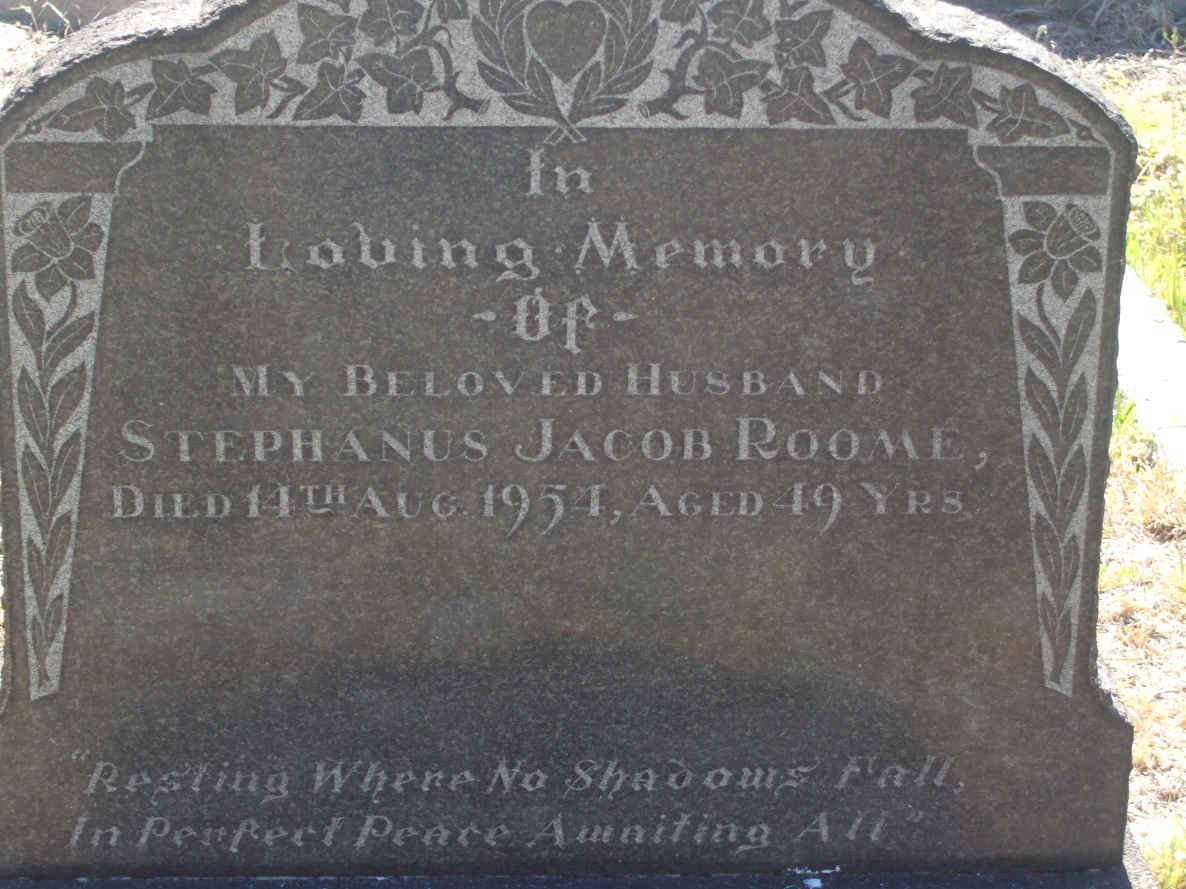 ROOME Stephanus Jacob -1954