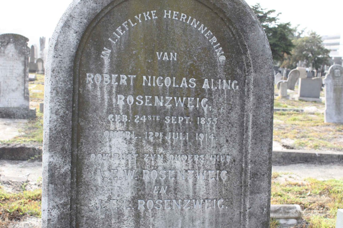 ROSENZWEIG Robert Nicolas Aling 1855-1914 :: ROSENZWEIG A.E.W. en J.L.L.
