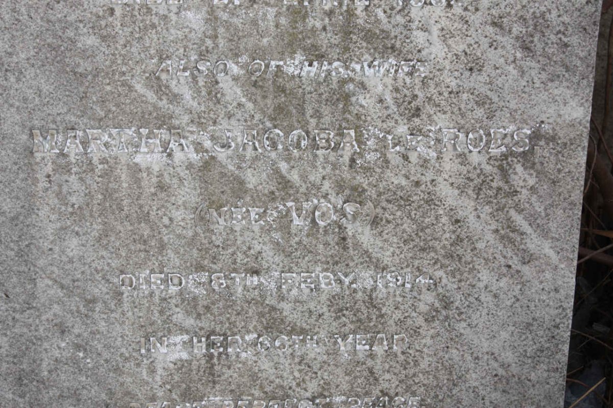 ROES Martha Jacoba, le nee VOS -1914