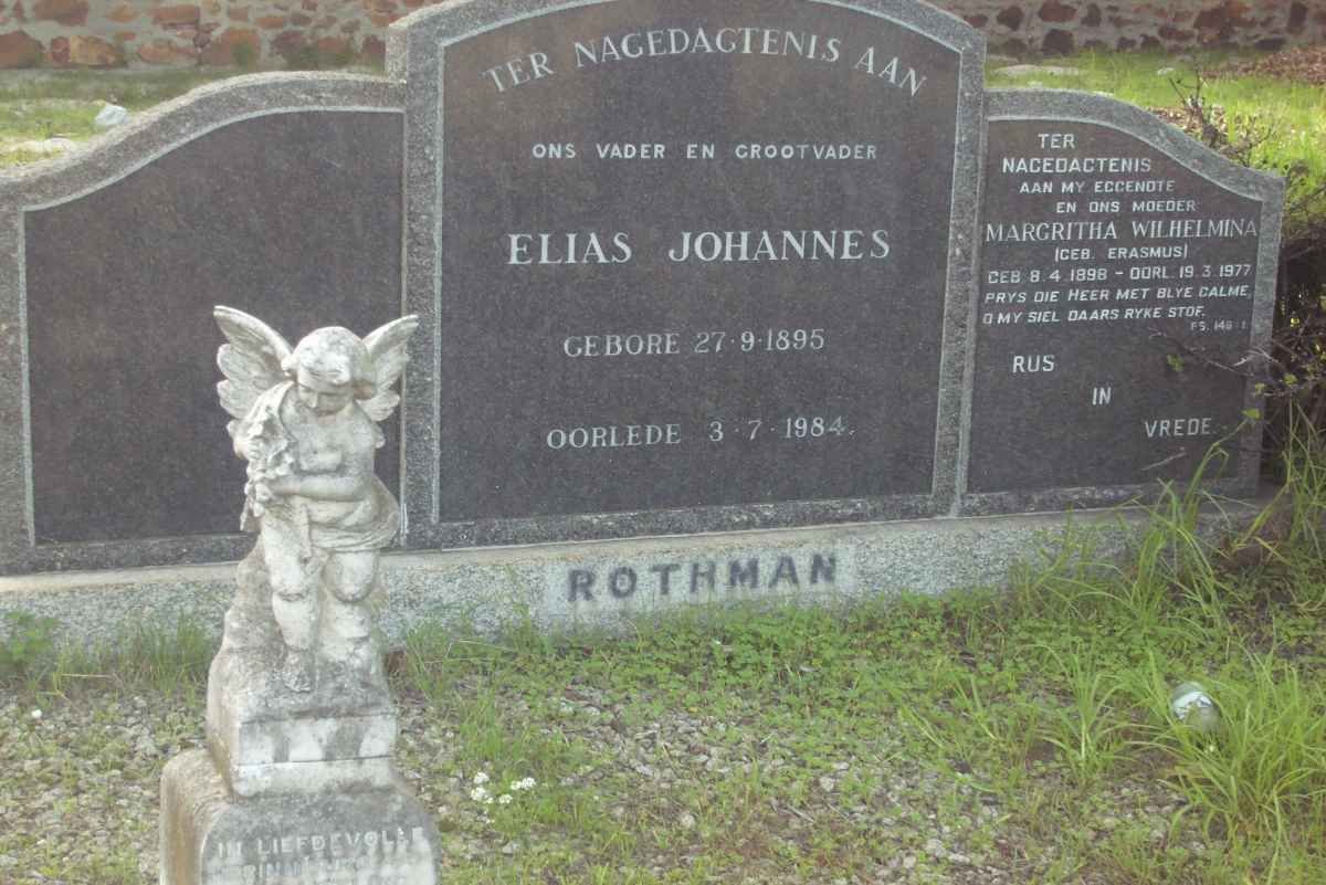 ROTHMAN Elias Johannes 1895-1984 &amp; Margritha Wilhelmina ERASMUS 1898-1977 :: ROTHMAN Louretta 1957-1957