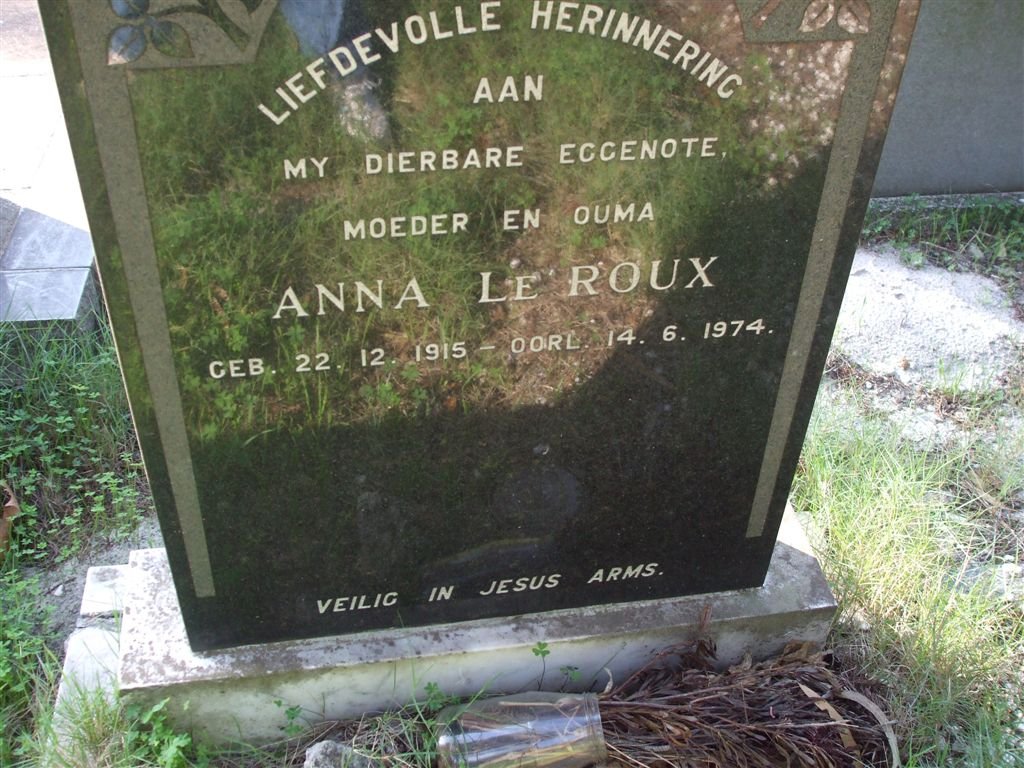 ROUX Anna, le 1915-1974