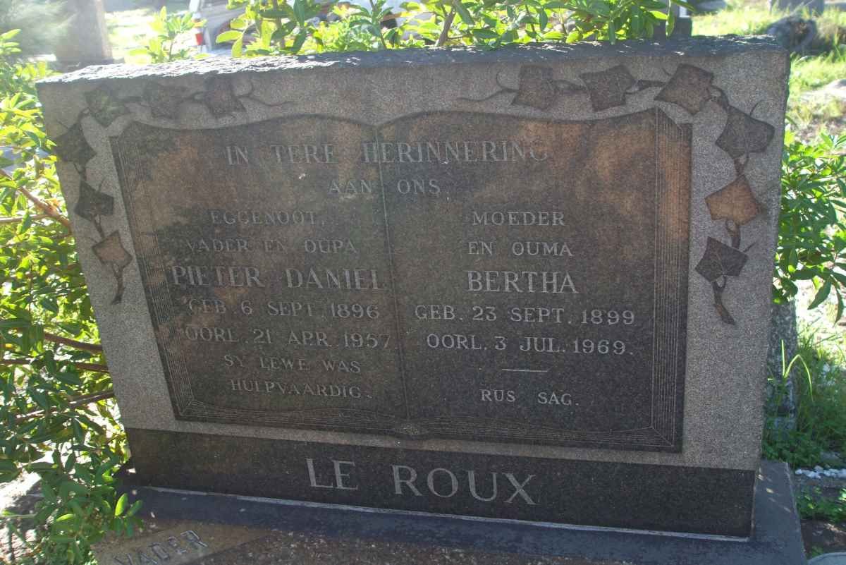 ROUX Pieter Daniel, le 1896-1957 &amp; Bertha 1899-1969