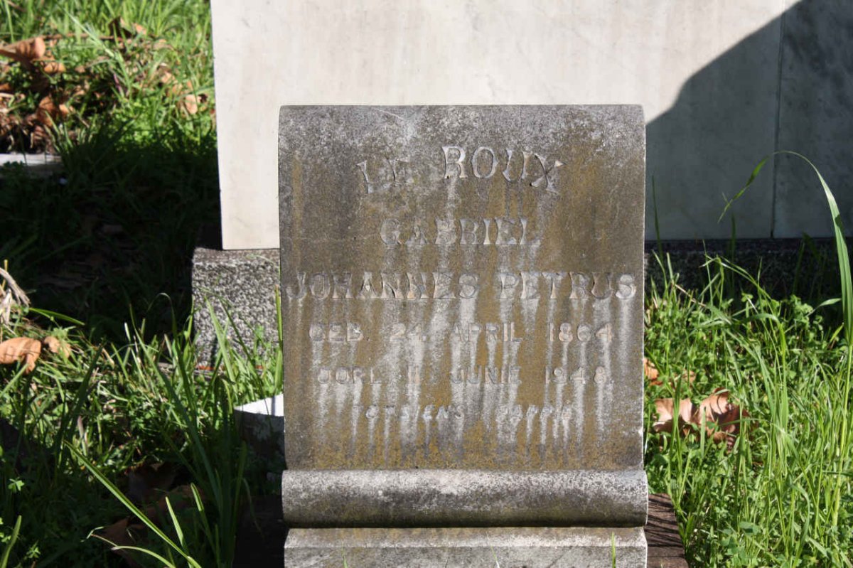 ROUX Gabriel Johannes Petrus, le 1864-1948