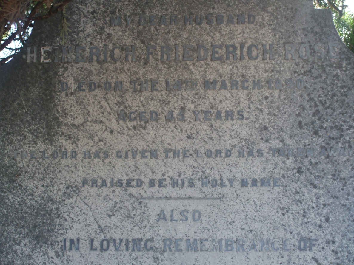 ROSE Heinerich Friederich -1890