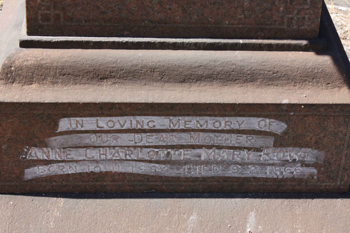 ROWE Anne Charlotte Mary 1884-1966