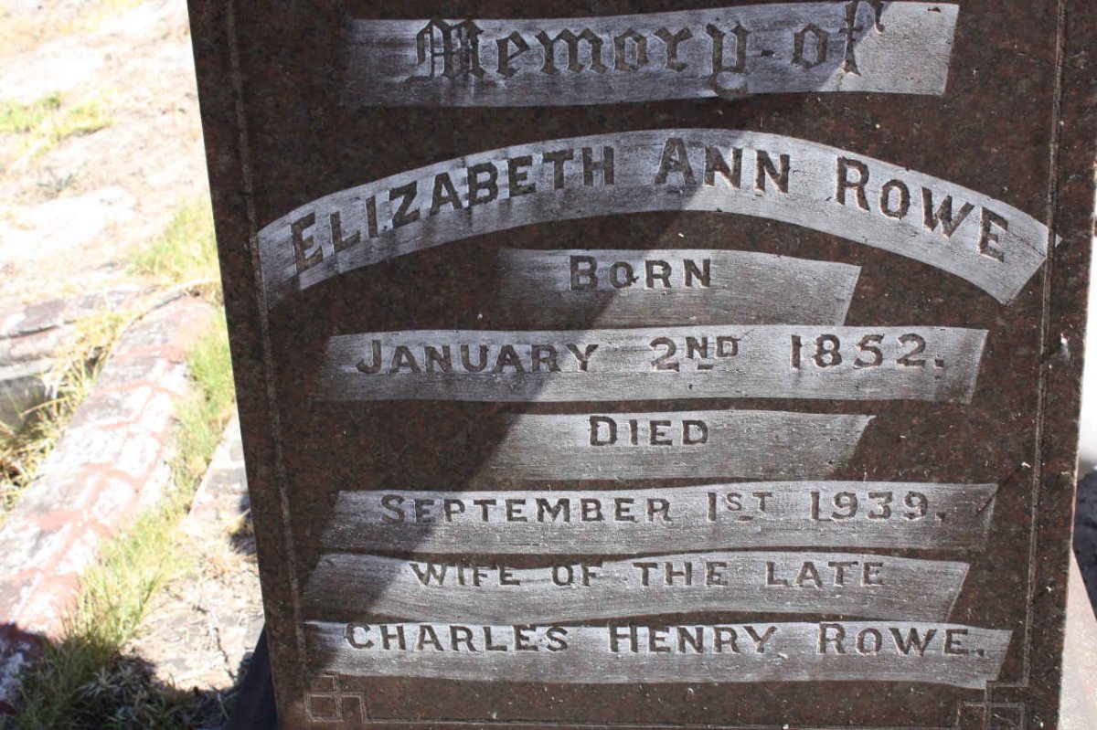 ROWE Elizabeth Ann 1852-1939