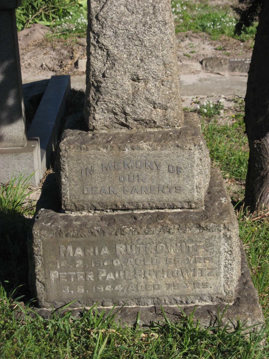 RUTKOWITZ Peter Paul -1944 &amp; Maria -1940