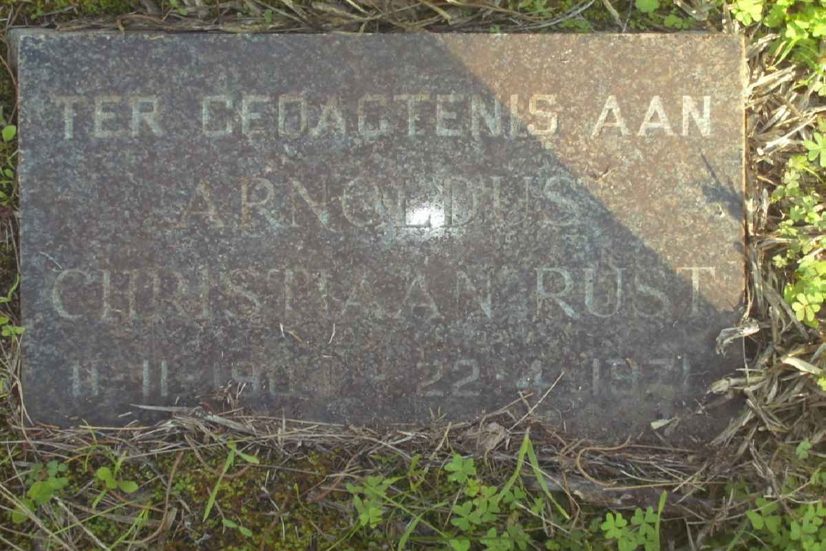 RUST Arnoldus Christiaan 1904-1971