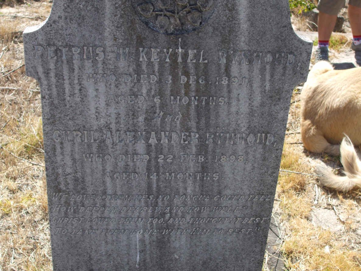 RYNHOUD Petrus W. Keytel -1891 :: RYNHOUD Cyril Alexander  -1898