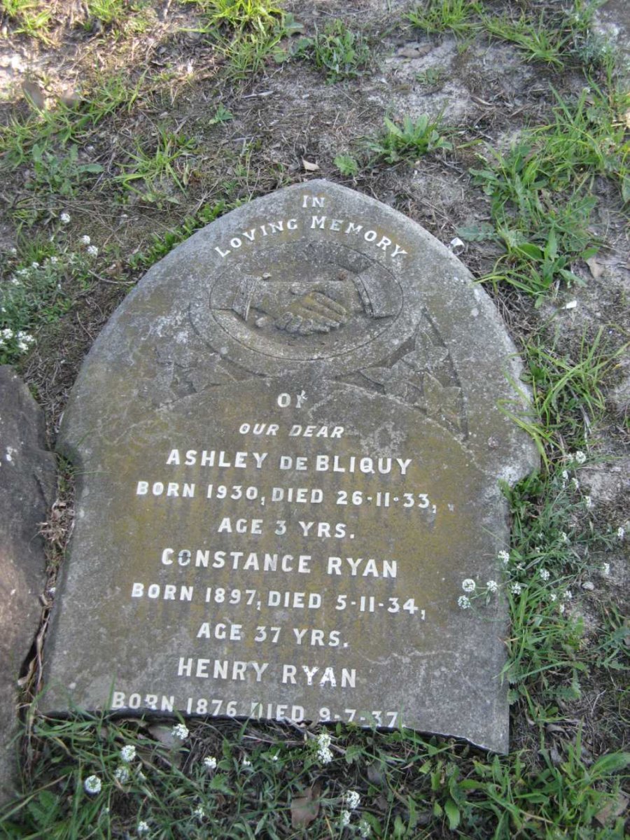 RYAN Henry 1876-1937 :: RYAN Constance 1897-1934 :: BLIQUY Ashley, de 1930-1933