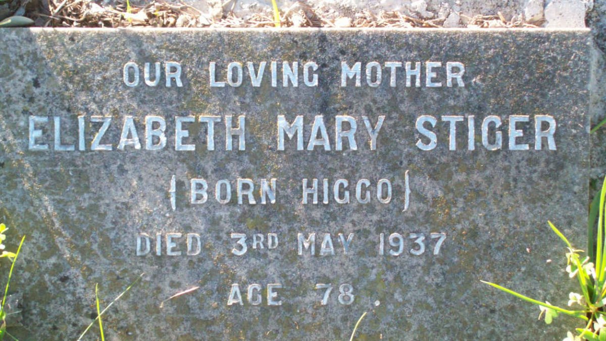 STIGER Elizabeth Mary nee HIGGO -1937