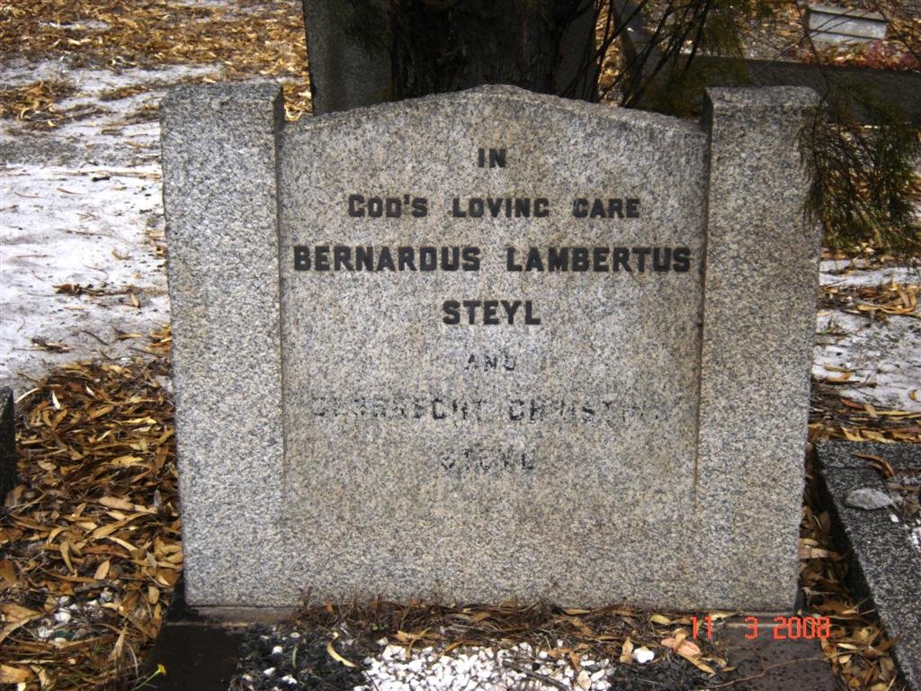 STEYL Bernardus Lambertus  &amp; Gerbrecht Christina