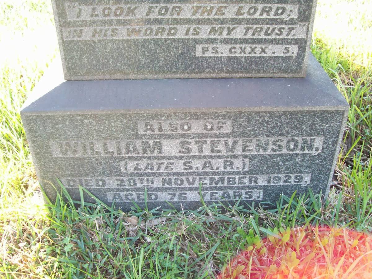 STEVENSON William -1929