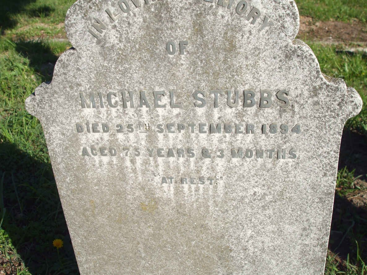 STUBBS Michael  -1894 