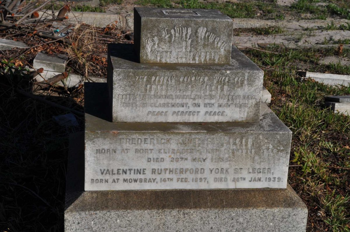 ST. LEGER Frederick Luke 1856-1956 &amp; Kate Elizabeth 1864-1906 :: ST. LEGER Valentine Rutherford York 1897-1939