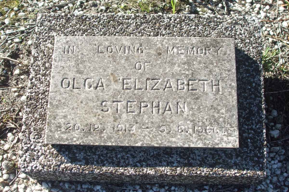 STEPHAN Olga Elizabeth 1913-1966