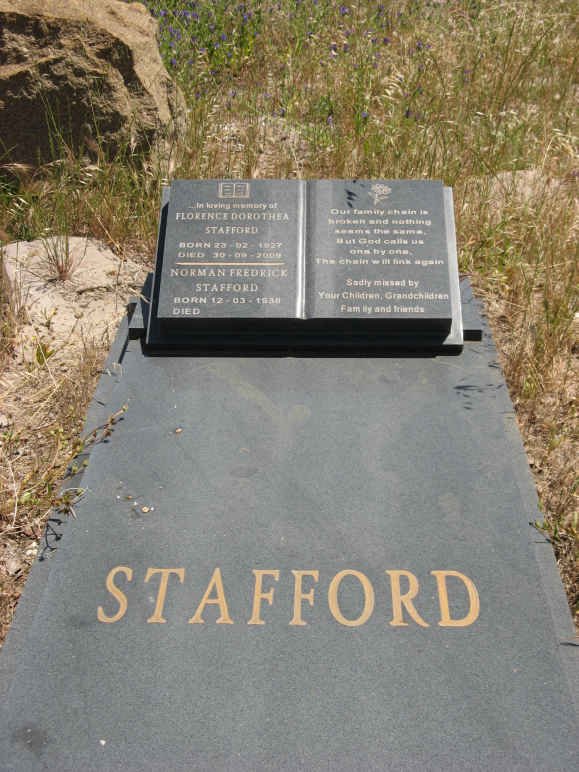 STAFFORD Norman Fredrick 1938- &amp; Florence Dorothea 1927-2009