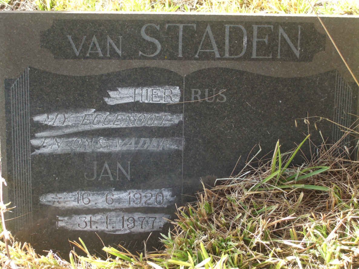 STADEN Jan, van 1920-1977