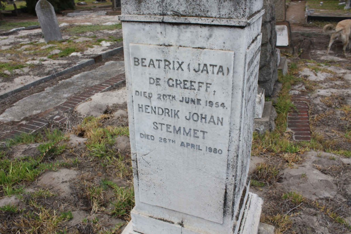 GREEFF Beatrix, de -1954 :: STEMMET Hendrik Johan -1980