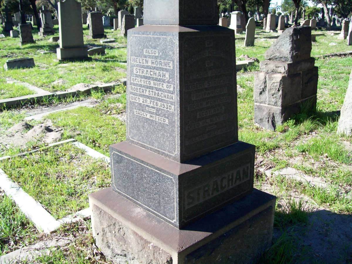 STRACHAN Robert -1921 &amp; Helen Horne -1930 :: STRACHAN Richard H. -1917