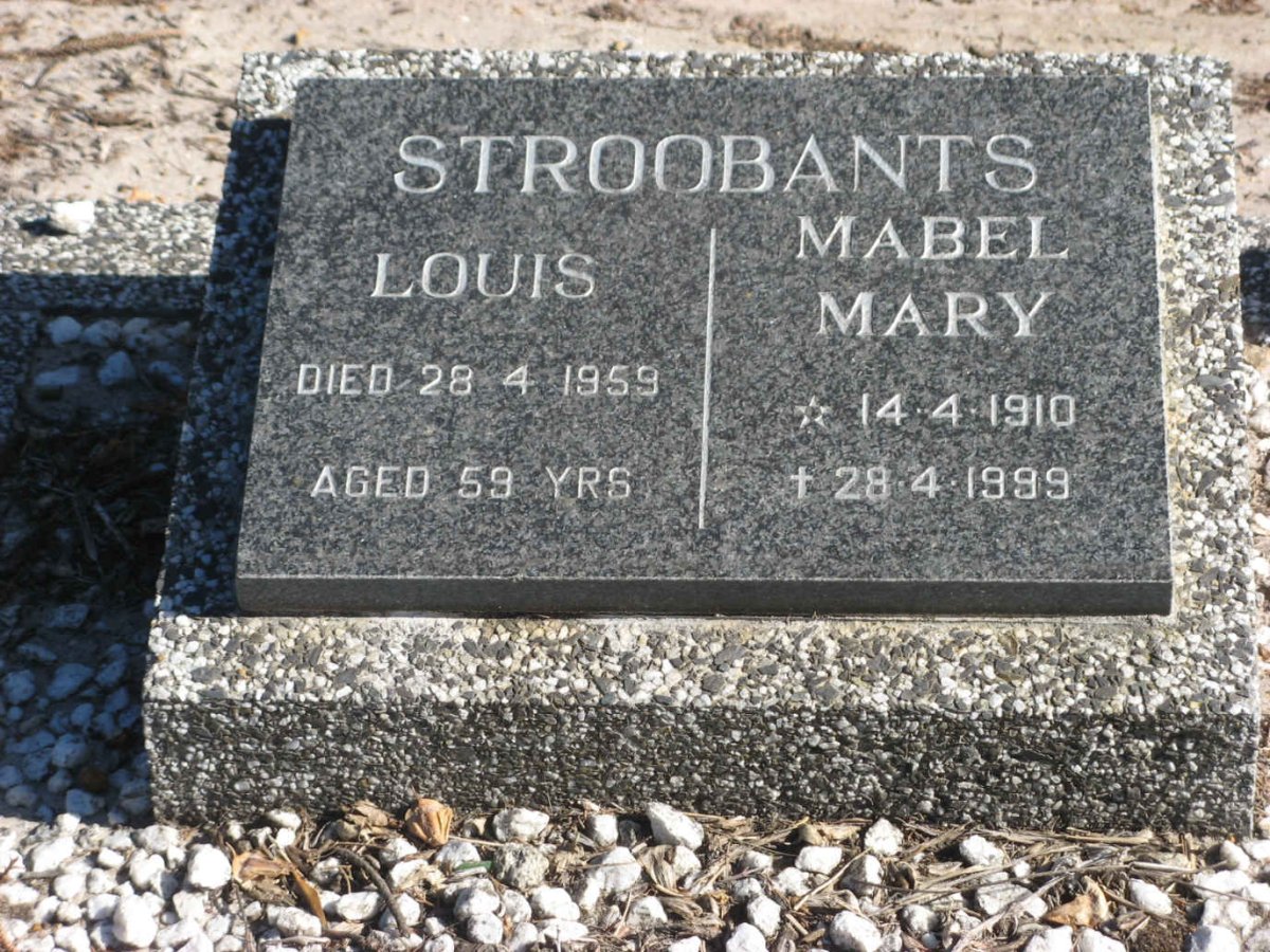 STROOBANTS Louis -1959 &amp; Mary 1910-1999