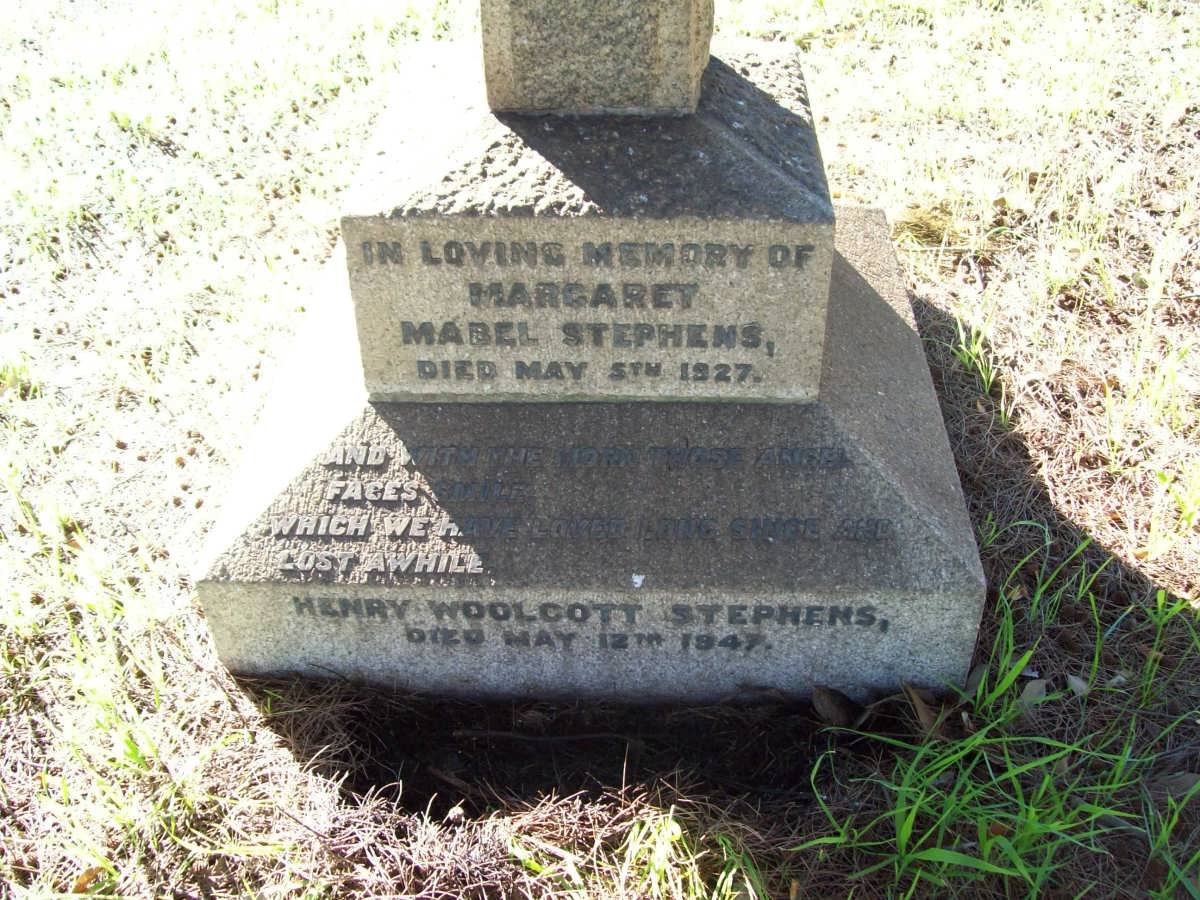STEPHENS Henry Woolcott -1947 &amp; Margaret Mabel -1927