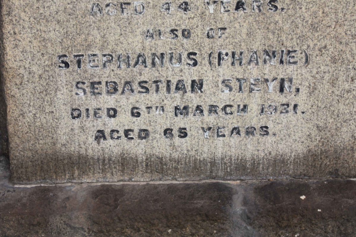 STEYN Stephanus Sebastiaan -1931