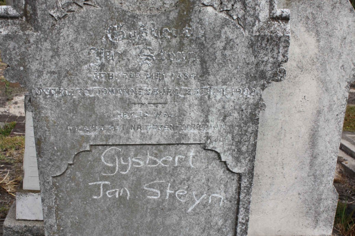 STEYN Gysbert Jan 1884-1909