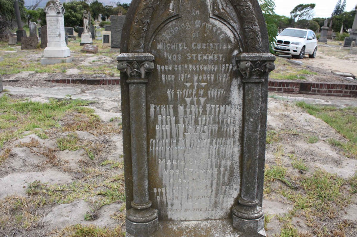 STEMMET Michiel Christian Vos 1875-1901 :: STEMMET Rykie Maria 1865-1915 :: STEMMET Maria Christina Vos 1838-1926