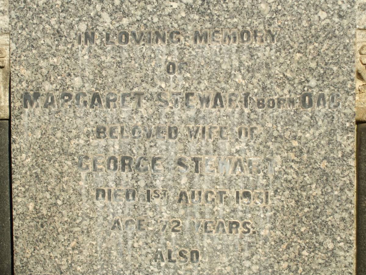 STEWART George -1933 &amp; Margaret DAG -1931