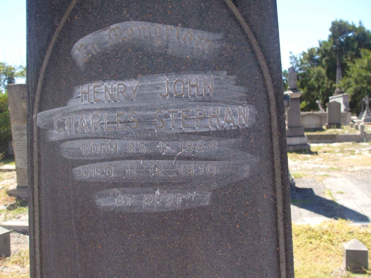STEPHAN Henry John 1884-1970