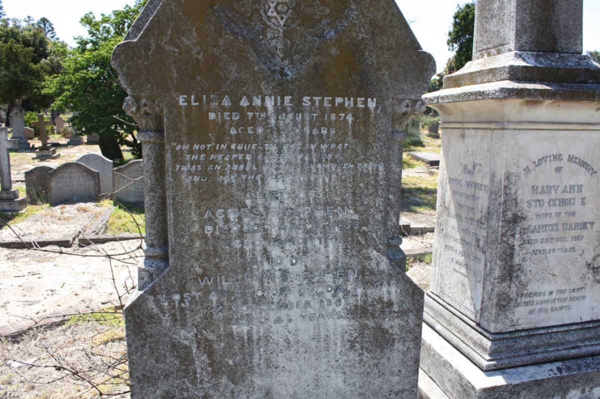 STEPHEN Eliza Annie -1874 :: STEPHEN Agnes -1853 :: STEPHEN William -1861