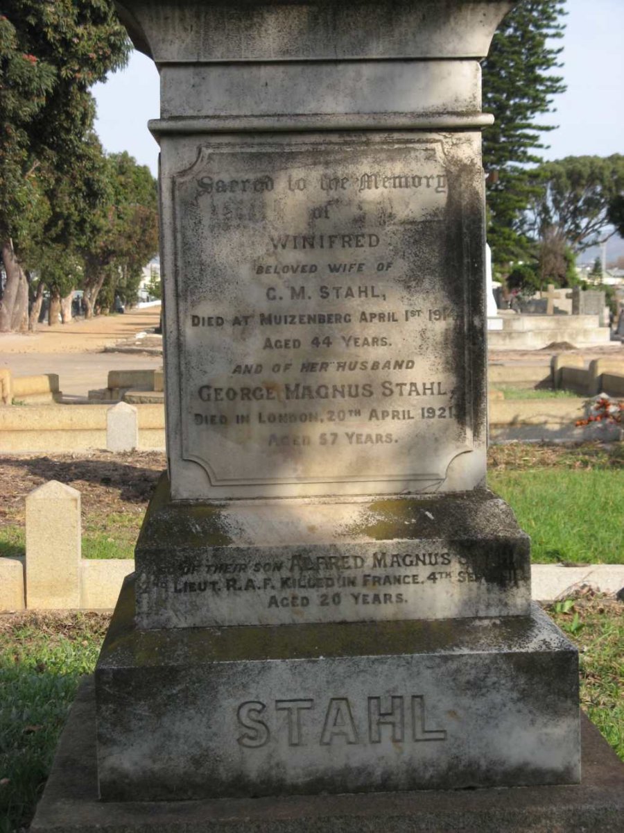 STAHL George Magnus -1921 &amp; Winifred -1914 :: STAHL Alfred Magnus -1918