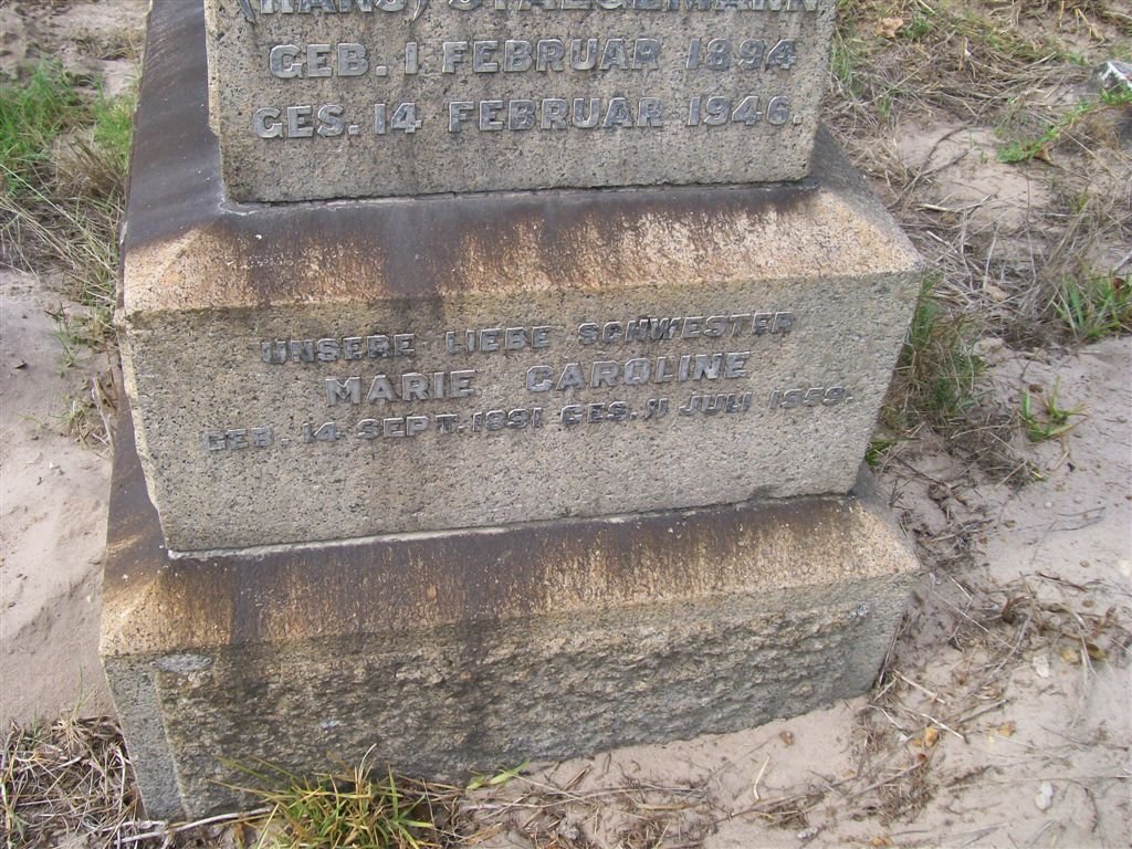 STEAGEMANN Marie Caroline 1891-1959