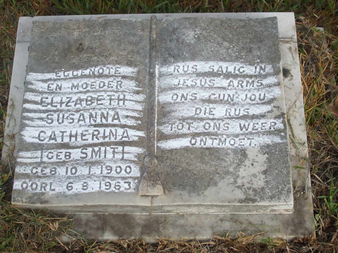 STEENKAMP Elizabeth Susanna Catherina nee SMIT 1900-1963