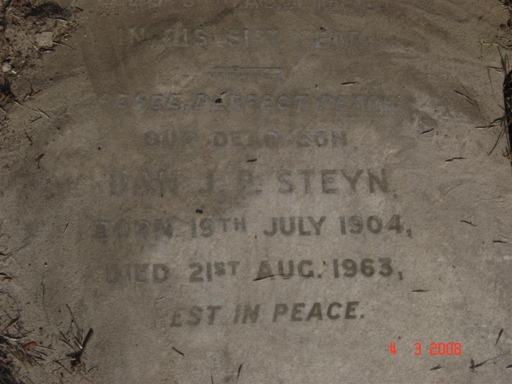 STEYN Dan J.P. 1904-1963