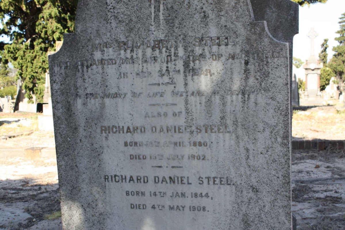 STEEL Elizabeth -1888 :: STEEL Richard Daniel 1880-1902 :: STEEL Richard Daniel 1844-1908
