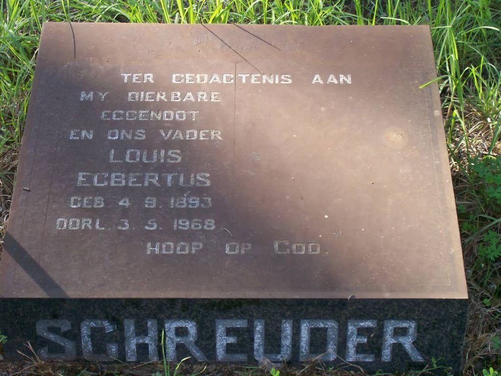SCHREUDER Louis Egbertus 1893-1968