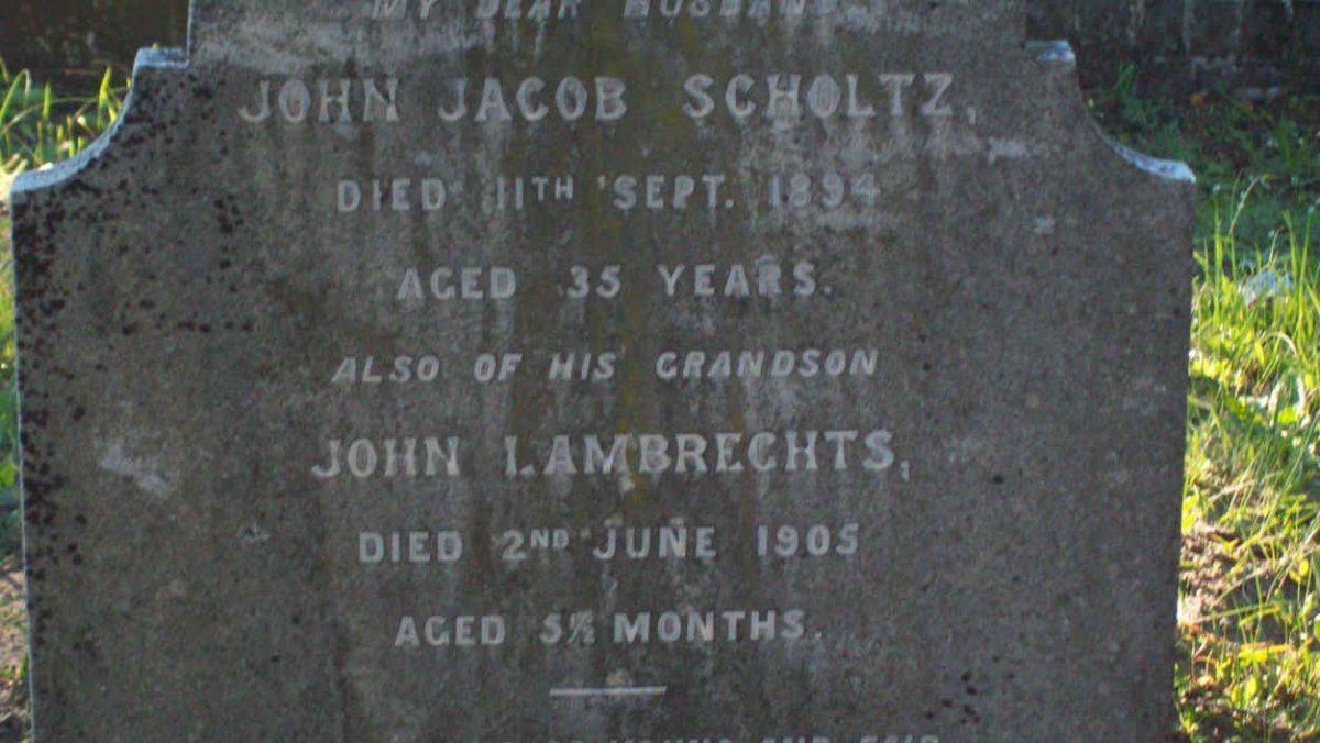 SCHOLTZ John Jacob -1894 :: LAMBRECHTS John -1905