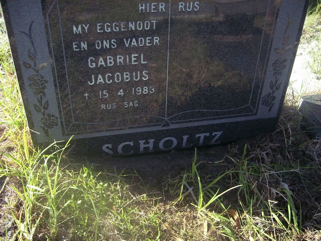 SCHOLTZ Gabriel Jacobus -1983