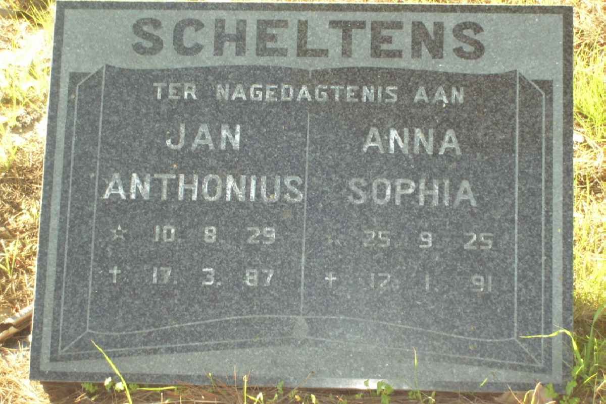 SCHELTENS Jan Anthonius 1929-1987 &amp; Anna Sophia 1925-1991